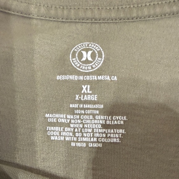 HURLEY Shirt Mens Extra Large Graphic Short Sleeve Adult - Picture 5 of 9